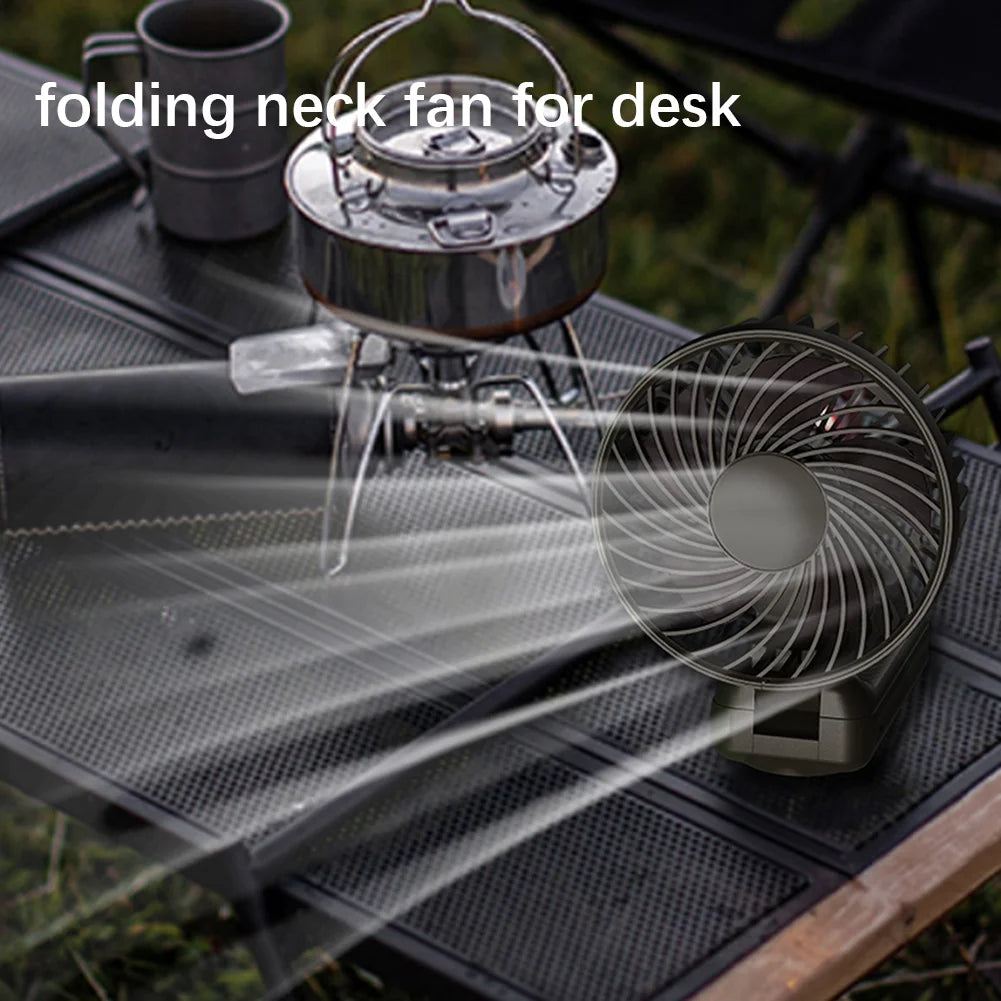 Portable Fan – 4000mAh, Foldable, 6 Speeds, Display