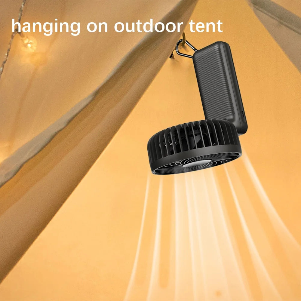 Portable Fan – 4000mAh, Foldable, 6 Speeds, Display