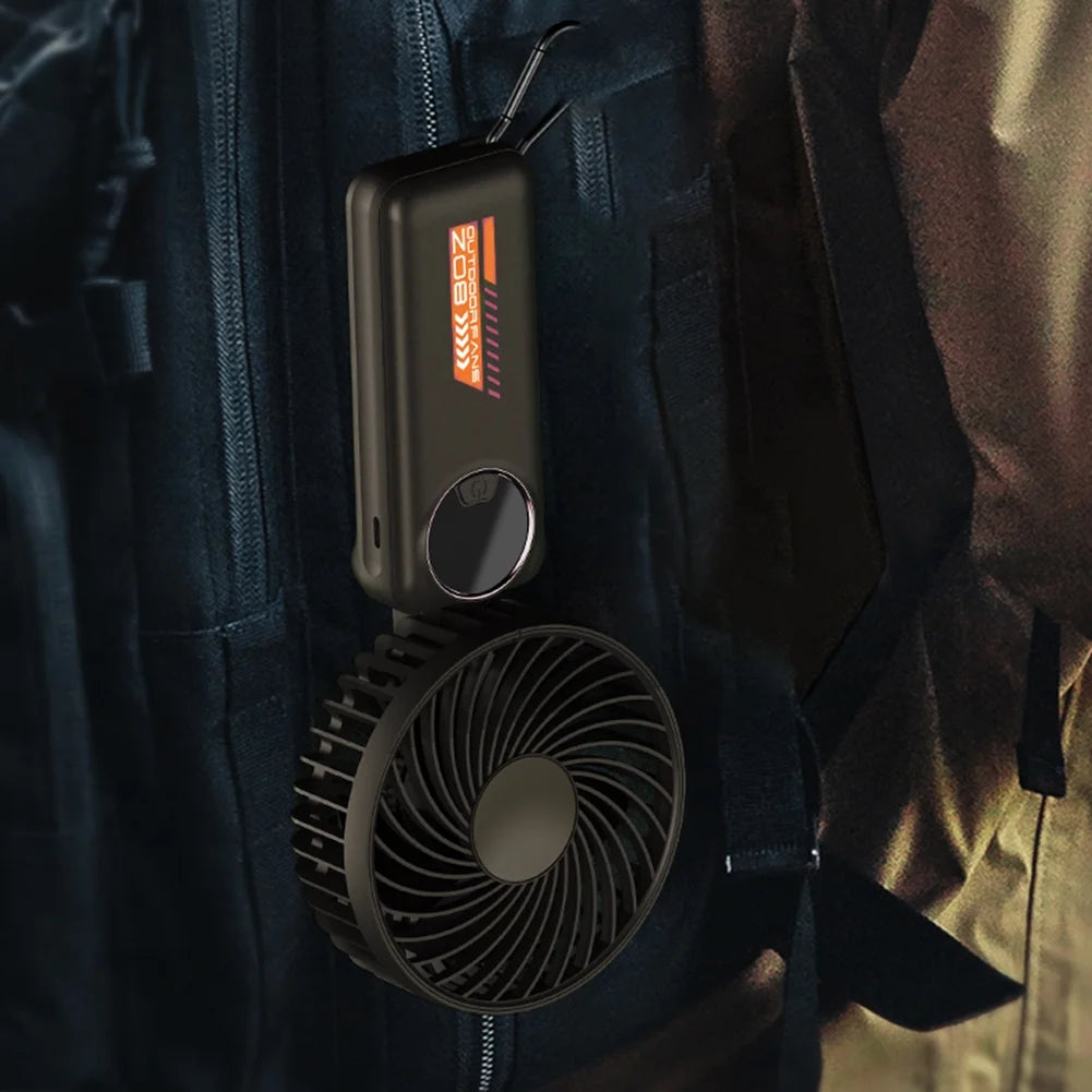 Portable Fan – 4000mAh, Foldable, 6 Speeds, Display